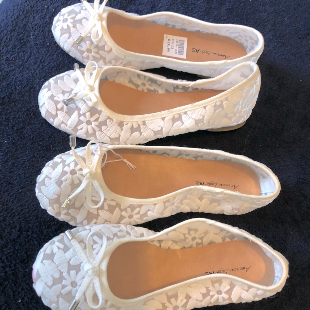 Sheer shoes for girls $10 a pair or 25 for all 3 pairs together.